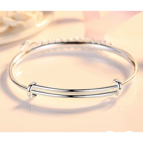 FINE 99.9% SILVER ADJUSTABLE PEACOCK BANGLE - Picture 2 of 7
